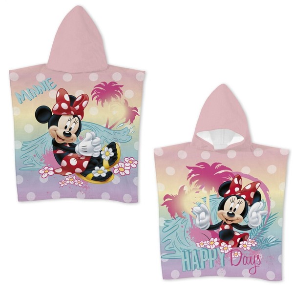 Disney Minnie Maus Kinder Mikrofaser Poncho Badetuch Badeponcho 55X110 Cm-image