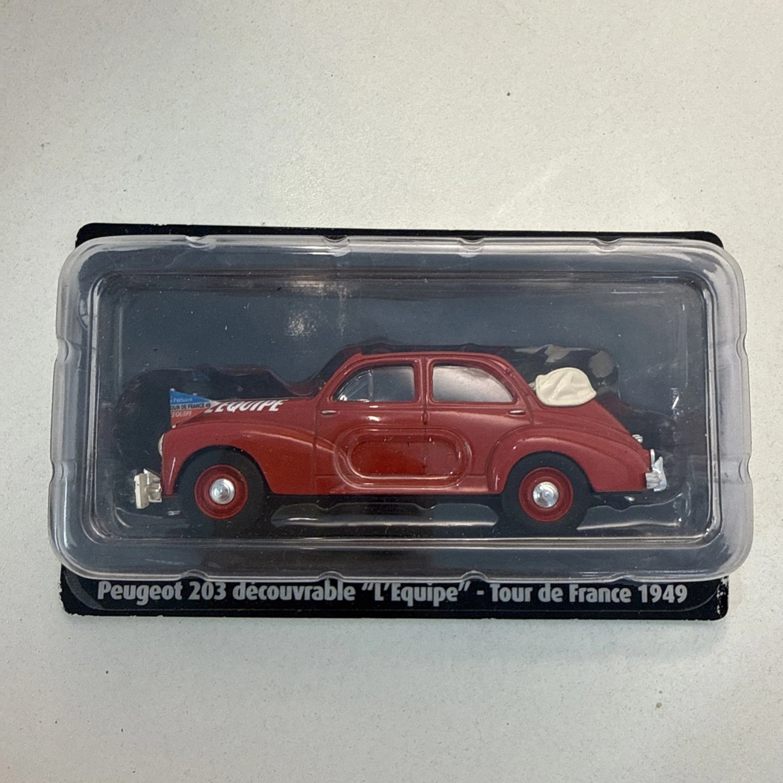 Voiture Miniature Peugeot 203 Découvrablr « L’équipe » Tour De France 1949