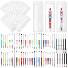 150 PCS Beadable Pens Kit Bulk Beaded Ballpoint Pens Craft Set