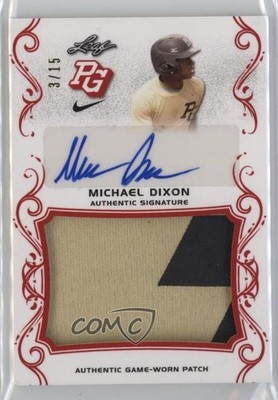 2018 Leaf Perfect Game National Showcase Red 3/15 Michael Dixon Patch Auto 0l2q