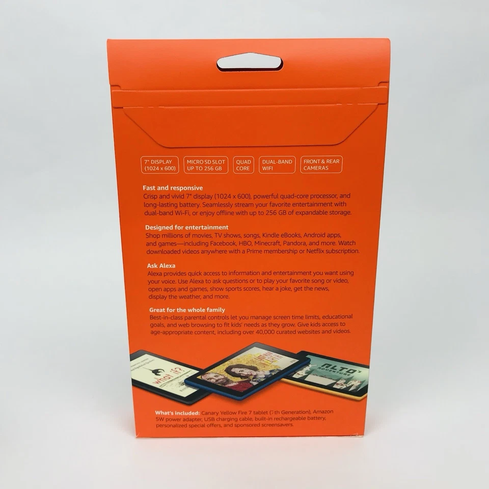 Amazon Fire 7 w/ Alexa 7th Gen 16 GB Wi-Fi, 7" Tablet Canary Yellow New Sealed - Image 2 of 4