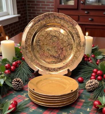 ケ*ス様 Madame Pele 22K GOLD PLATE 遺品整理 蚤の市 Vtg Lady Hamilton Warranted 22K Gold 6 Bread Plate And 10” Cake