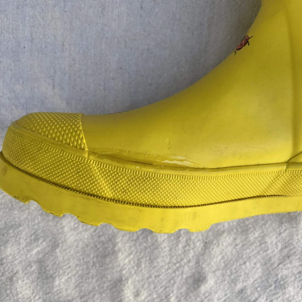 Botas de lluvia vintage Y2K J Crew amarillas dama insectos talla 9 Foto 3 de 4