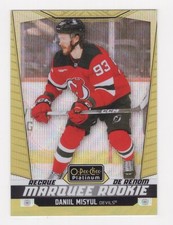 2024-25 O-PEE-CHEE PLATINUM HOCKEY NEON YELLOW SURGE RC DANIIL MISYUL DEVILS 289