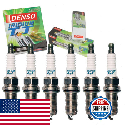Sixity Auto 6 Pc Denso Iridium Tt Spark Plugs Compatible Toyota Sienna 3.5L V6