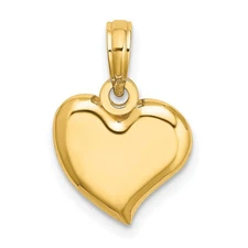 14K Polished Teardrop Heart Charm K7118