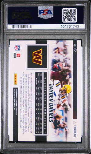 2024 Panini Luminance Jayden Daniels RC Red #25 PSA 9 ROTY SSP Low PoP - Bild 2 von 6