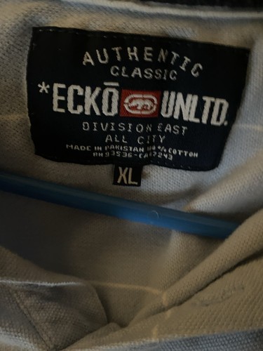 Vintage Ecko Untld Striped Polo Shirt Est 1972 Y2K - Picture 3 of 3