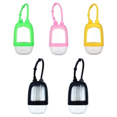 5PCS Portable Refillable Travel Bottles, Empty Container with Clip Silicone, ...