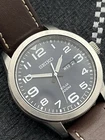 Seiko Solar Military Day Date Mens 100M Vintage Stainless Steel Watch V158-0BC0
