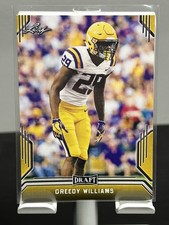 2019 Leaf Draft Gold - #32 - Greedy Williams - LSU Tigers