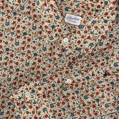 Glanshirt Floral Long Sleeve Button Up Shirt Mens 16.5 42 Large Slowear Colorful