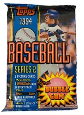 1994 Topps Baseball Card Foil Pack Series 2, 6 Cards,1 Gold Card Per Pack (B7)