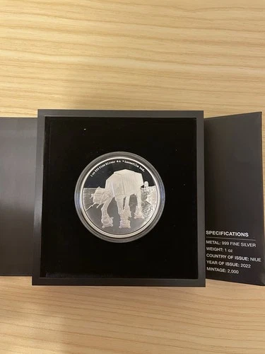 Niue Star Wars AT-ST Walker Silver Proof Coin 1 oz 2022, Limited Mintage of 2000