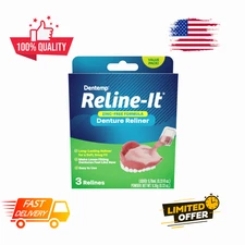 Denture Reline Kit Value Pack, Advanced Formula for Upper & Lower Dentures (3)