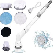 6 Heads Rechargeable Cordless Spin Scrubber Electric Turbo Scrub Cleaning Brush