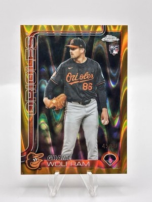 2025 Topps Chrome Update - Grant Wolfram /50 Rookie Gold Raywave #USC31 RC