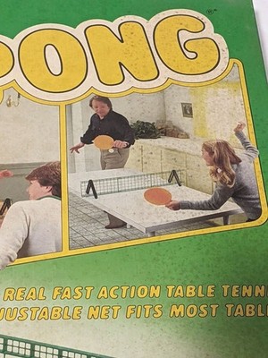 Nerf Ping Pong Parker Brothers Game Set 1982 Table Tennis Ping