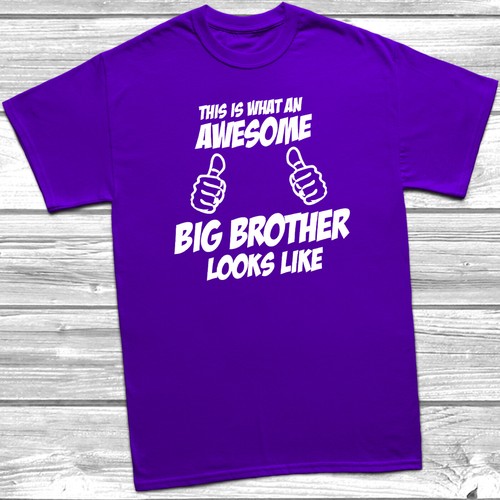 Awesome Big Brother Looks Like Kids T-Shirt Gift Boys Brother Birthday - Picture 8 of 13