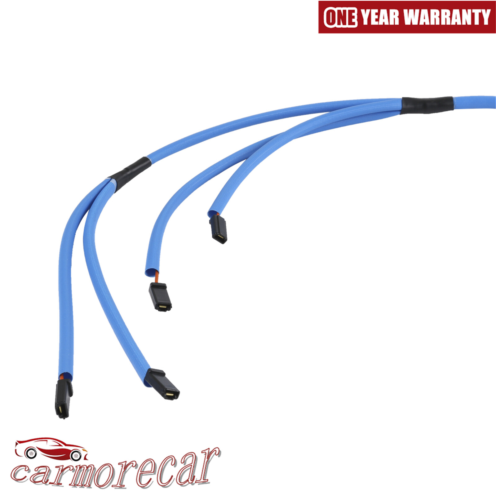 YuXuanYP HWS-6501R Insulated Glow Plug Harness Kit Red, Fits Chevy/GMC 6.5L Turbo Diesel Engine, Replaces 15320556, GPH-6.5-2