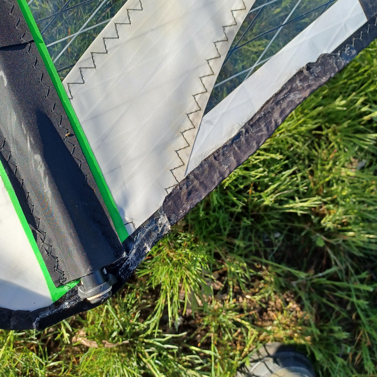 World Sails 3.7m Tidal Wave windsurfing sail. Clear mylar. Repaired