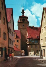 Rothenburg O. D. Tauber Weiber Turm mit Judentanzhaus Bavaria Vintage Postcard