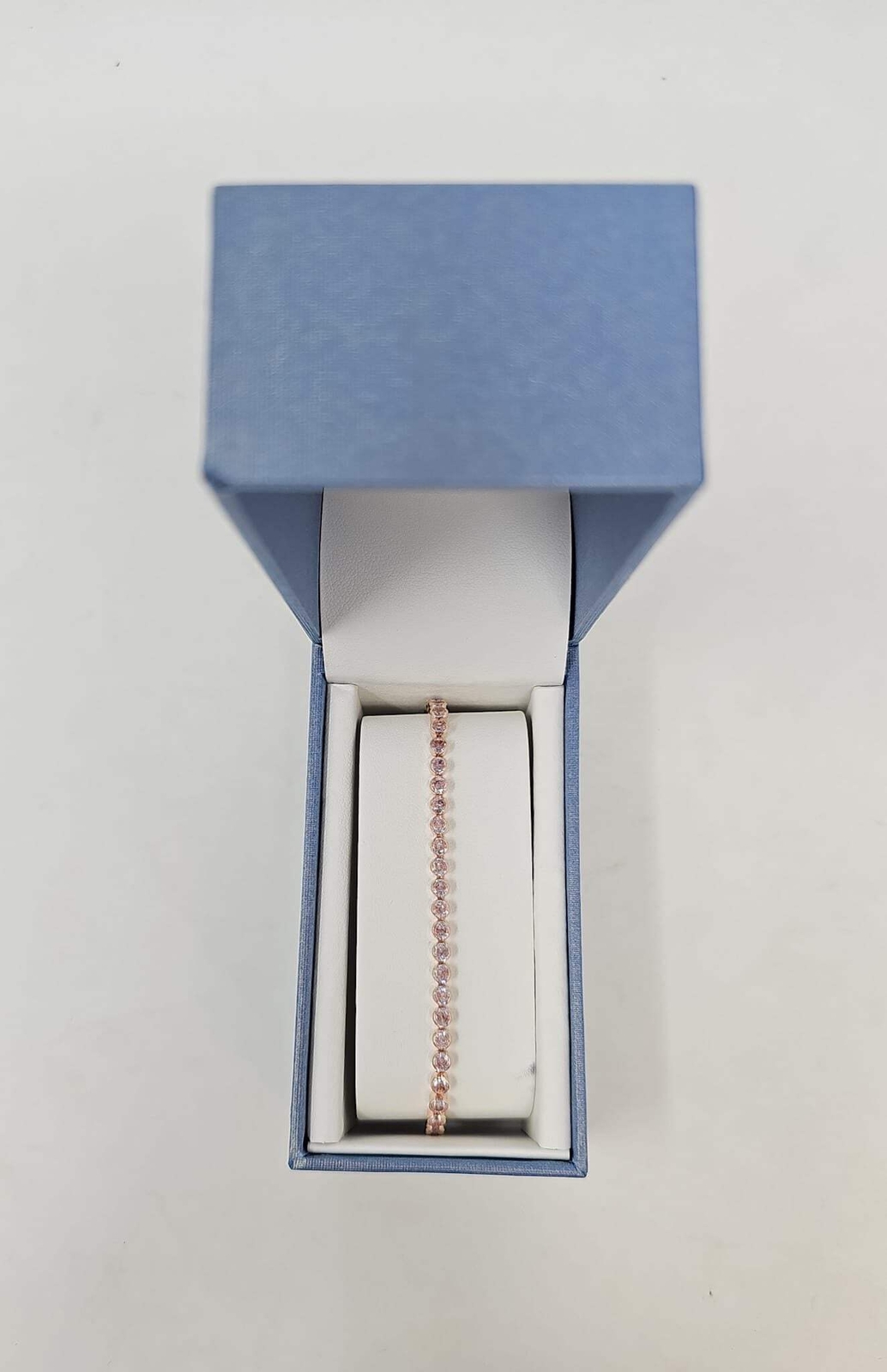 Eternity Cubic Zirconia Rose Gold Plate Fine Bracelet