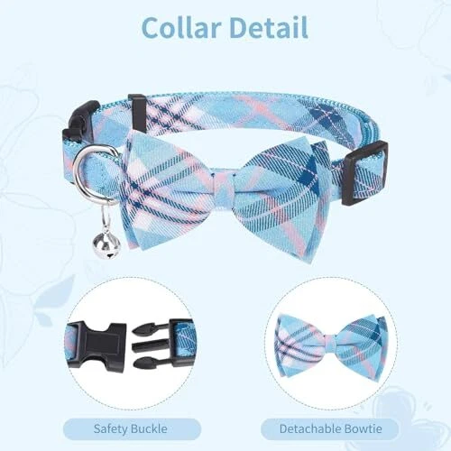 Dog Harness Collar Leash Set,Adjustable No M(Chest Girth:17.3''-23.38'') Blue