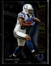 2020 Panini Select #U23 Frank Gore Unbreakable Card Indianapolis Colts
