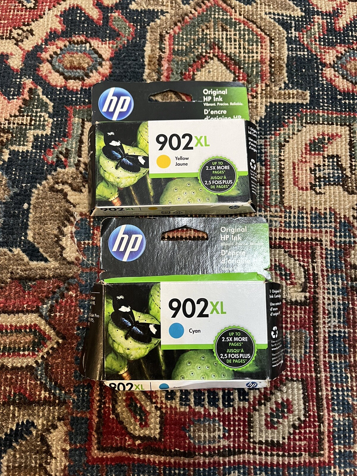 HP 902XL Cyan  And Yellow High-yield Ink Cartridge - EXP 2022 New In Box