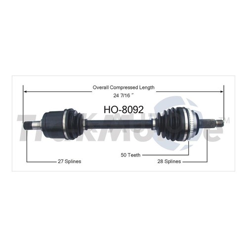 CV Joint Front 2 Of CV Axle Shafts For Honda 1990-1991 - Picture 2 of 3