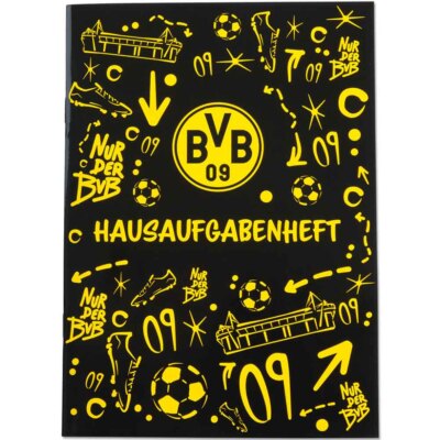 BVB Hausaufgabenheft A5 Schule Stundenplan Notizen Borussia Dortmund Fanartikel