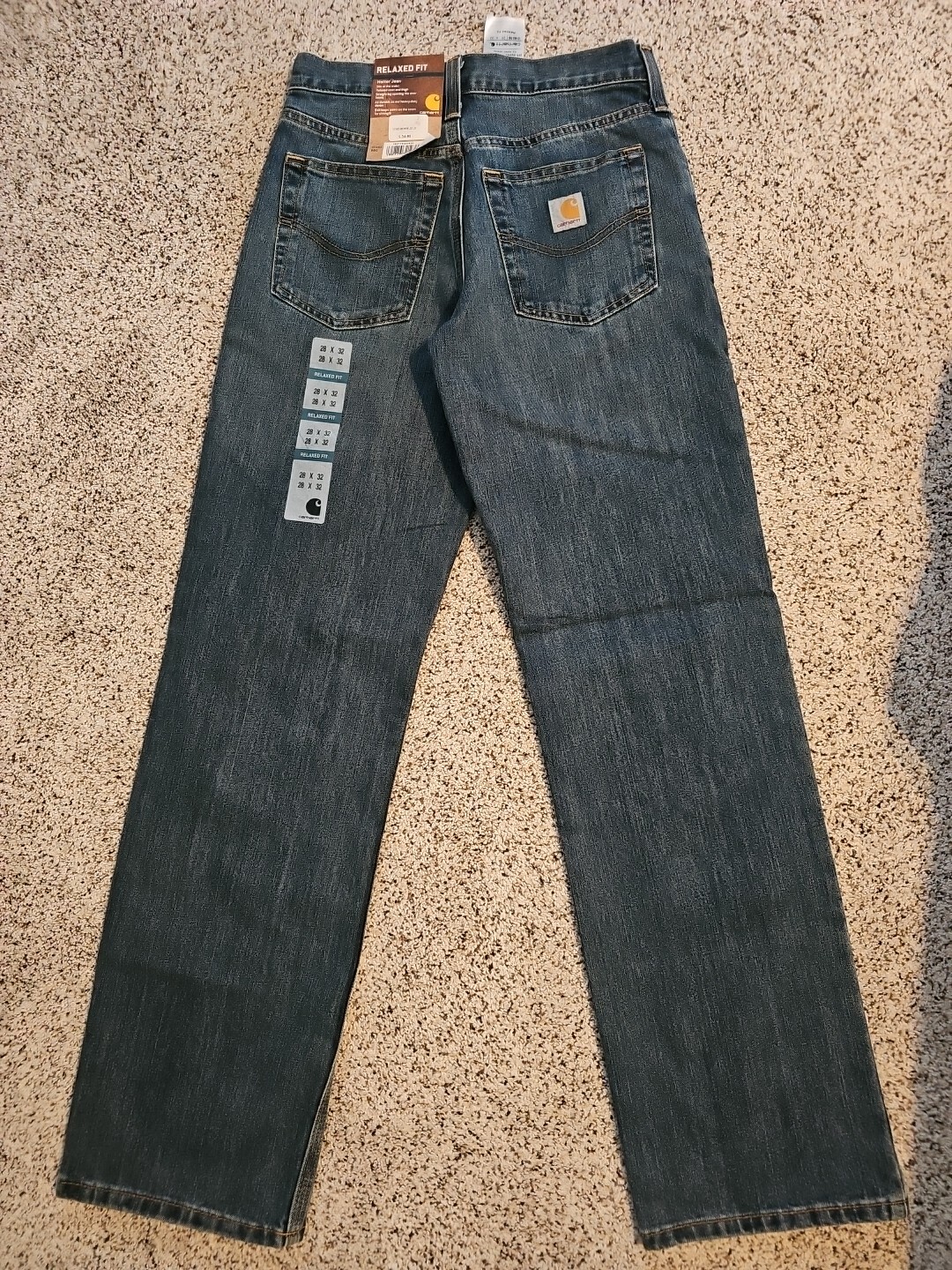 Carhartt Men's Jeans 28x32 RELAXED FIT HOLTER 101483 FIT OVER BOOTS