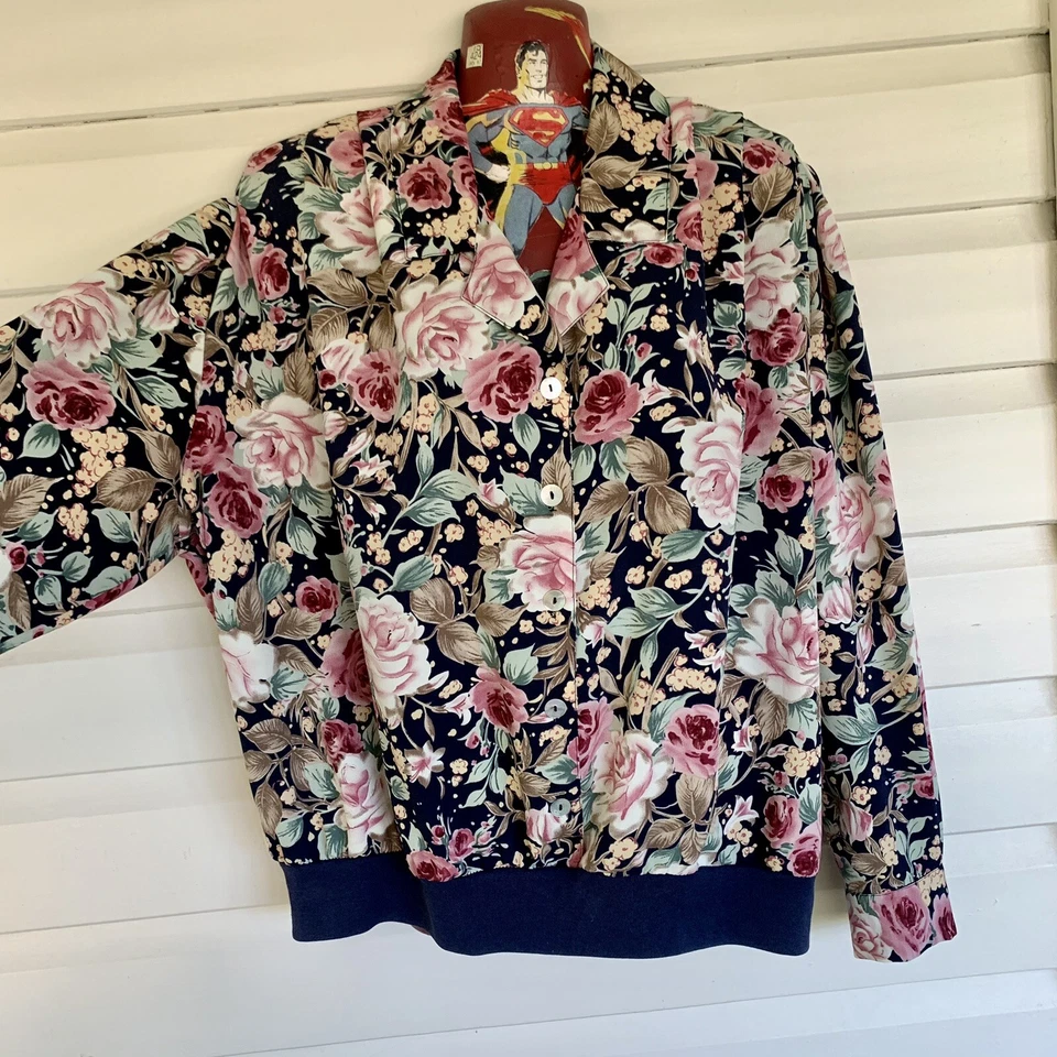 Top Mujer Impressions Plus Talla 20 Busto 110cm Floral Manga Larga Vintage Foto 4 de 4