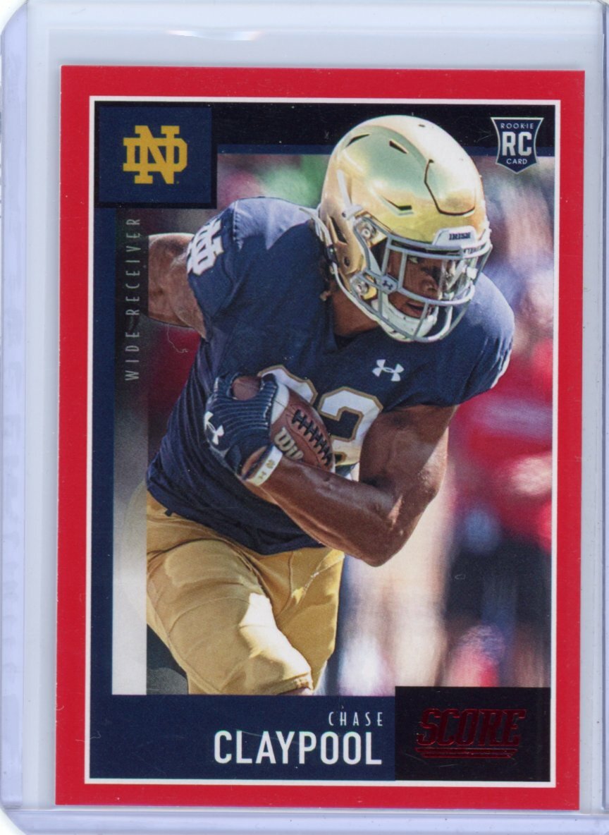 2020 Score Chase Claypool Rookie RC Red Parallel - Pittsburgh Steelers