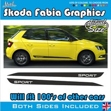 Skoda Fabia VRS Estate Hatch Side Stripes Decals Stickers Graphics FREE P&P 001