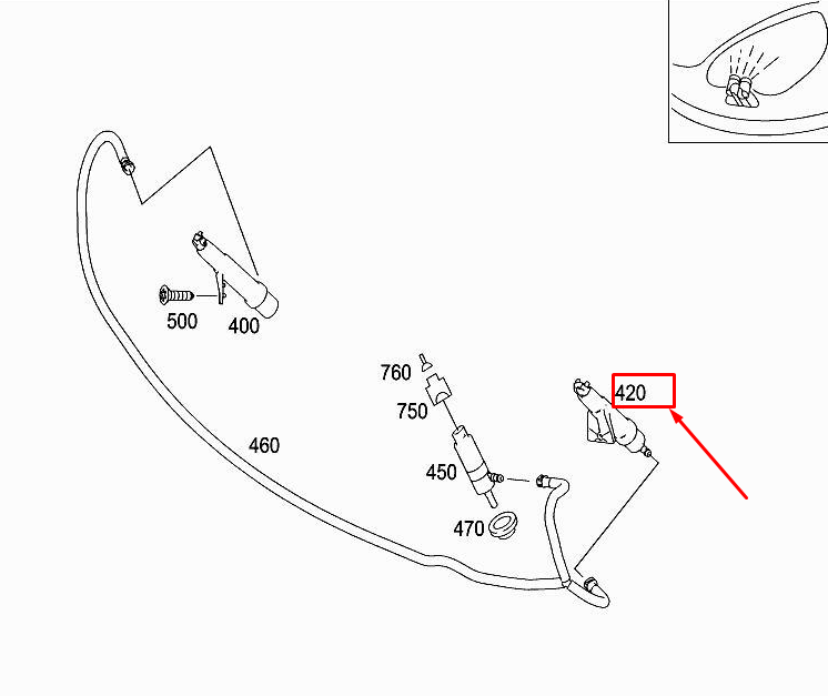 Buse télescopique de phare gauche MERCEDES-BENZ R W251 A2518601747
