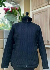 Gallery Very Pretty Smart Casual Size 18 Black Quilted Jacket.