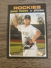 2020 Topps Heritage Jesus Tinoco Rookie Colorado Rockies #628