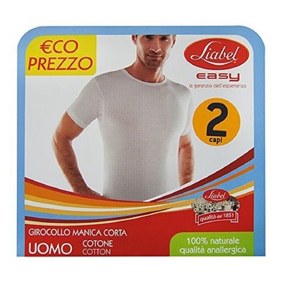 T-SHIRT LIABEL MEZZA MANICA 100% COTONE GIROCOLLO UOMO CORPO