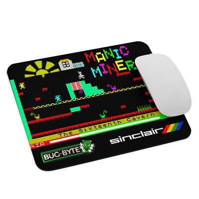 ZX Spectrum Manic Miner - Mouse Pad NEW 9.5'' x 7.75'' Non Slip