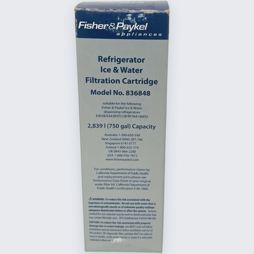 Fisher & Paykel Fridge Ice & Water Filter Model 836848 2,839 | 750 gal Capacity - Picture 2 of 5