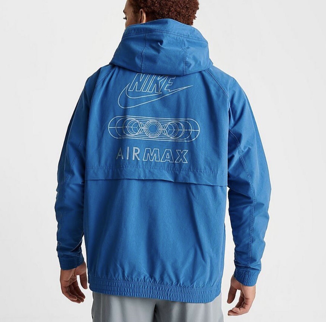 New Nike Sportswear Air Max Woven Full Zip Blue Jacket Men's New Nike Sportswear Air Max Woven Full Zip Blue Jacket Men's