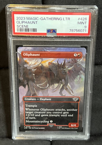 MTG: OLIPHAUNT Scene # 426 LOTR Tales Of Middle-Earth PSA 9 (POP 3, None Higher) - Picture 1 of 2