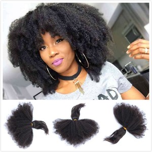 8a Braid In Afro Kinky Curly Brazilian Hair Bundles Human Hair