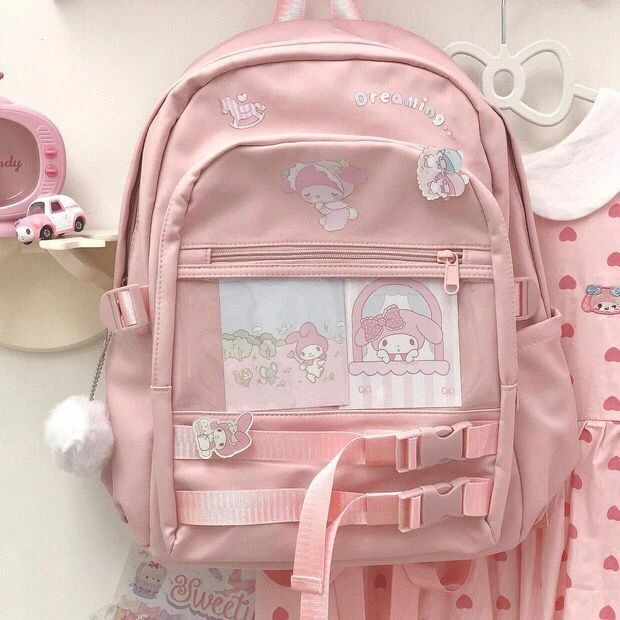 Amazon.com: Loungefly Sanrio Hello Kitty My Melody Kuromi Double Pocket  Adult Womens Double Strap Shoulder Bag Purse : Clothing, Shoes & Jewelry