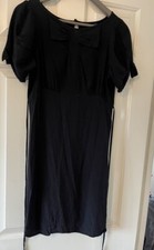 Ladies Dress Topshop Vintage Size 12 Black Tea Dress Black Y2K