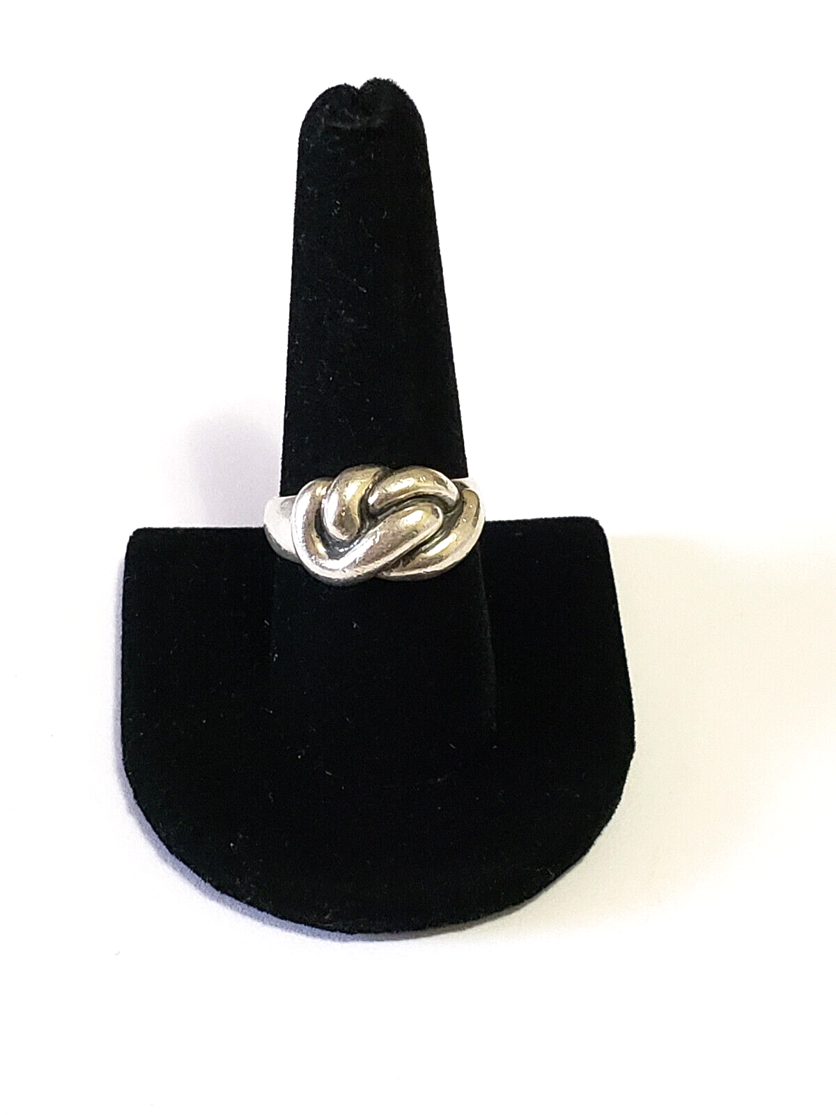 Twist Knot Sterling Silver Ring Makers Marked eBay