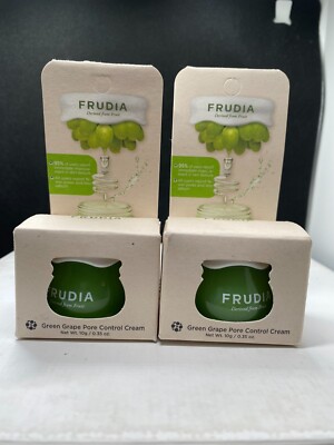 2 X Frudia Green Grape Pore Control Cream, Vegan  0.35 oz / 10g (ea) exp 11/26
