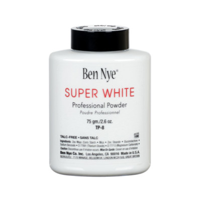 Ben Nye Super White Authentic NEW TALC FREE Formula Face Powder 2.6oz / 85 GR